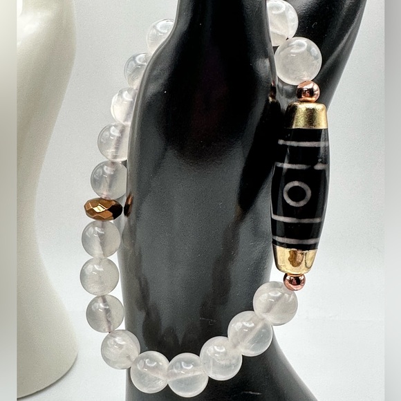 SOUL PURIFIER SELENITE NATURAL STONES BRACELET size 7” - Picture 9 of 10